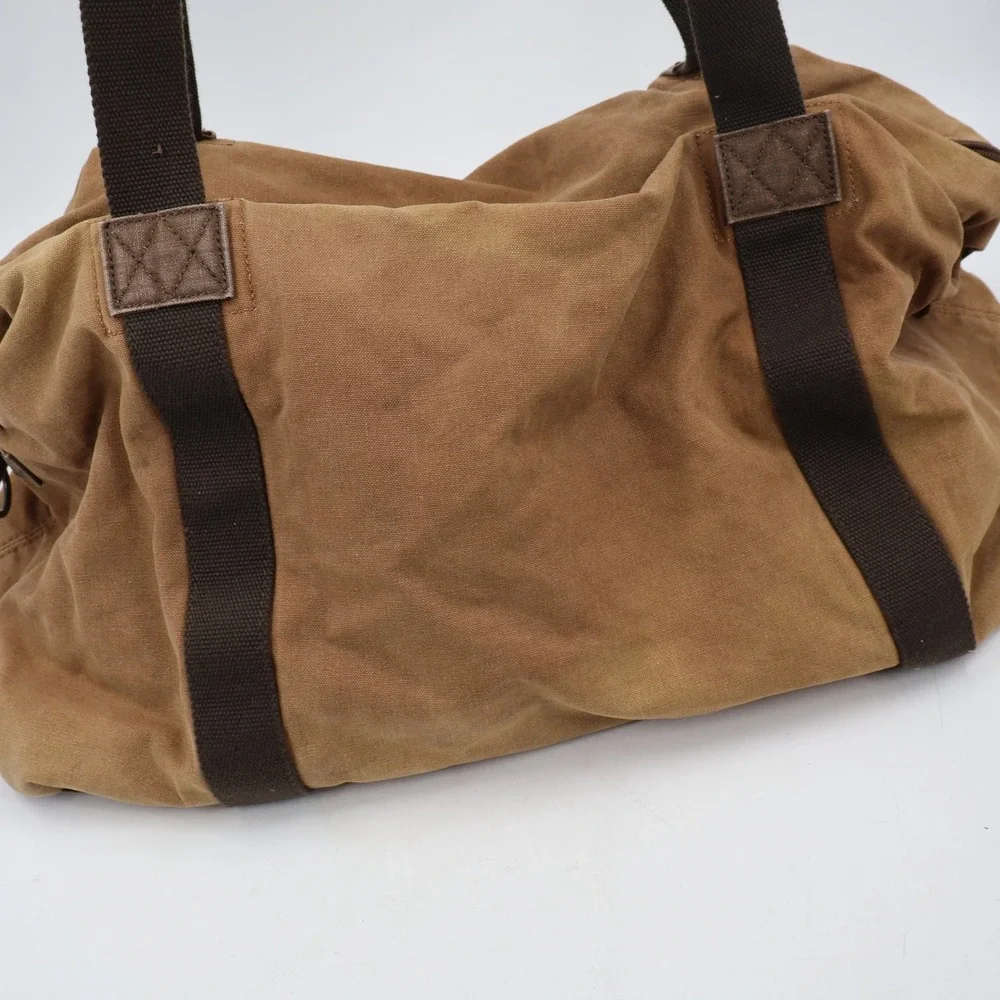 Dri Duck Duffel Bag Unisex Large Brown Canvas Vintage UPS Logo Travel Carryall